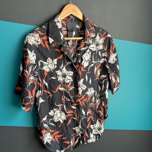 Rag & Bone Mare Short-Sleeve Shirt In Floral Print size XS - Silk blend - Picture 2 of 10